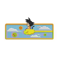 dragon ball songoku cute flying embroidery download