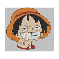 funny luffy chibi embroidery design download