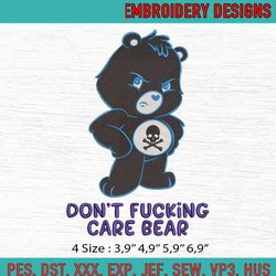 dont fucking care bear machine embroidery digitizing design file