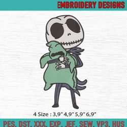 jack skellington hugging oogie boogie halloween disney machine embroidery digitizing design file