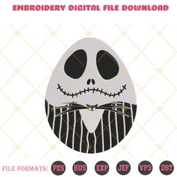 jack skellington easter egg embroidery designs, nightmare before christmas easter embroidery files