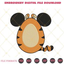 tigger easter egg embroidery designs, winnie the pooh friends embroidery files