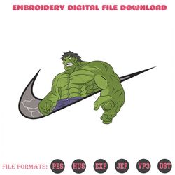 nike with hulk embroidery designs file nike x marvel machine embroidery designs