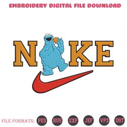 nike cookie monster embroidery designs file nike machine embroidery designs