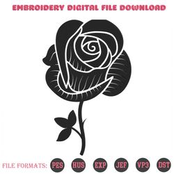 rose flower embroidery designs file, flower machine embroidery