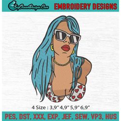 karol g la bichota karol music machine embroidery digitizing design file