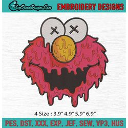 melting elmo face machine embroidery digitizing design file
