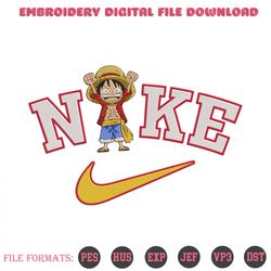 luffy chibi x nike embroidery designs file nike machine embroidery designs
