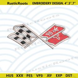 embroidery corvette logo digitizing corvette logo car brand embroidery file