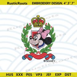 minnie mouse wreath embroidery instant download