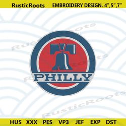 philly mlb logo machine embroidery, philly baseball embroidery design