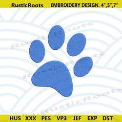blues clues paw machine embroidery download design file, blues clues cartoon embroidery digital instant download