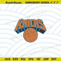 new york knicks logo embroidery instant digital file, new york knicks machine embroidery instants file download