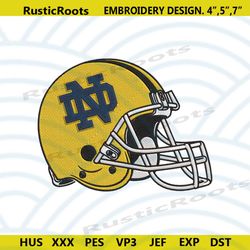 notre dame fighting irish helmet embroidery design download file