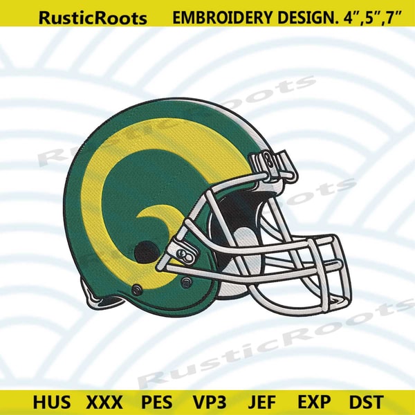 Colorado State Rams Helmet Machine Embroidery Digitizing | Inspire Uplift