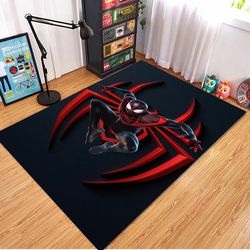 Spiderman Logo,cool Rug,spiderman Rug,teen's Rug,chield Rug,spiderman,fantastic Rug,kids Room Rug,rug For Living Room