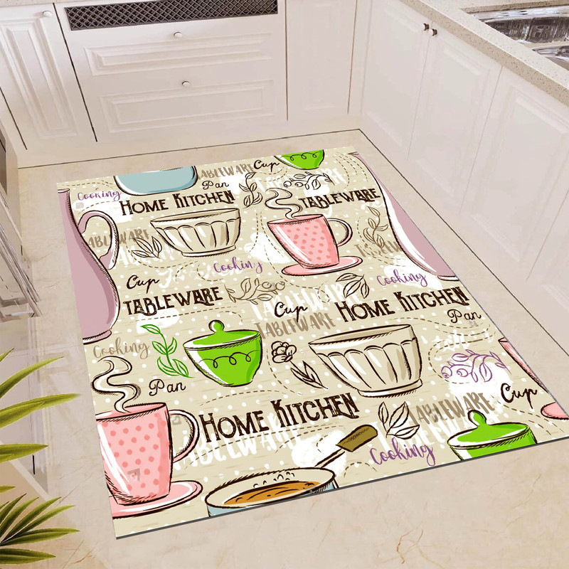 Coffe Cup Rug, Kitchen Rug, Non-Slip Kitchen Rug, Washable Kitchen Rug, Kitchen Runner Rug, Modern Rug, Area Rug, Minimalist Rug 1.jpg