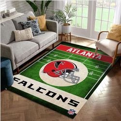 Atlanta Falcons End Zone Nfl Rug Living Room Rug US Gift Decor