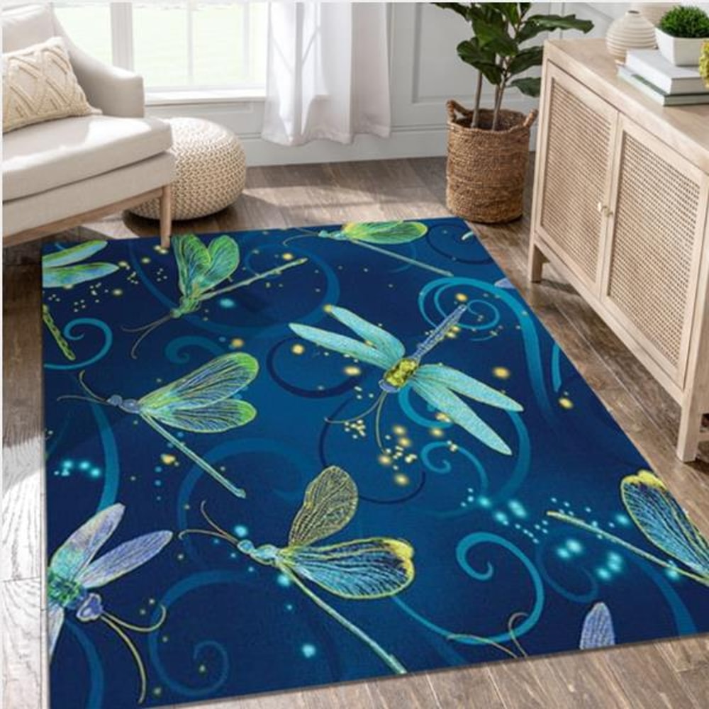 Blue Sky Dragonfly Area Rug Carpet Living Room Rug.jpg
