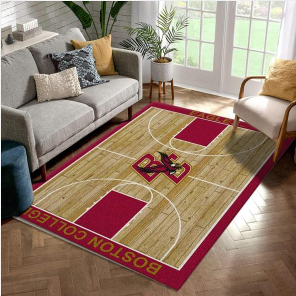 College Home Court Boston College Basketball Team Logo Area Rug Bedroom Rug Home US Decor.jpg