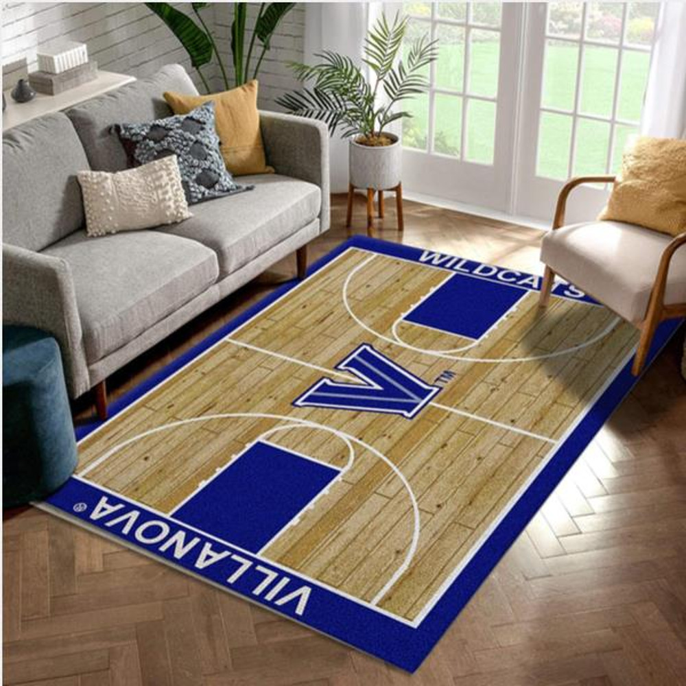 College Home Court Villanova Basketball Team Logo Area Rug Bedroom Rug Home Decor Floor Decor.jpg