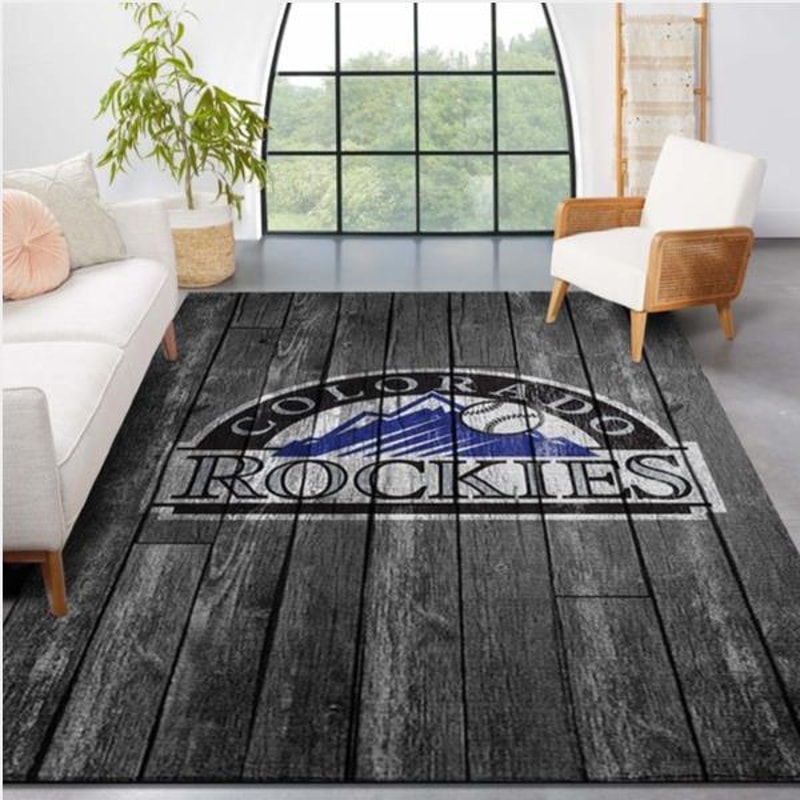 Colorado Rockies MLB Team Logo Grey Wooden Style Style Nice Gift Home Decor Rectangle Area Rug.jpg