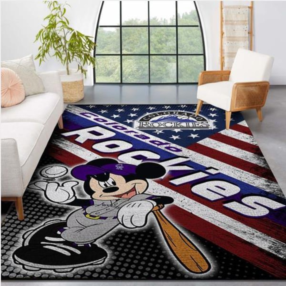 Colorado Rockies Mlb Team Logo Mickey Us Style Nice Gift Home Decor Rectangle Area Rug.jpg