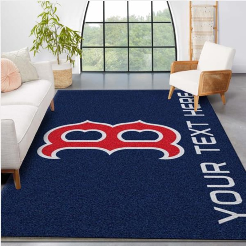 Customizable Boston Red Sox Personalized Accent Rug Mlb Team Logos Living Room And Bedroom Rug Us Gift Decor.jpg
