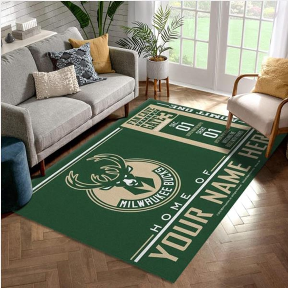 Customizable Milwaukee Bucks Wincraft Personalized NBA Area Rug Living Room Rug Home US Decor.jpg
