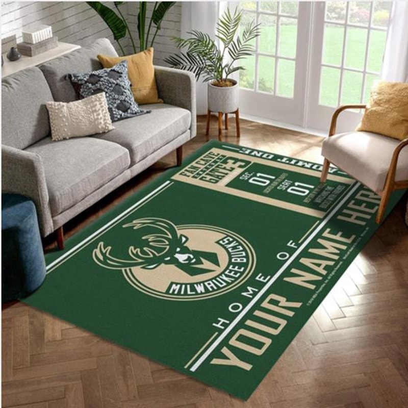 Customizable Milwaukee Bucks Wincraft Personalized NBA Area Rug Living Room Rug Home US Decor.jpg