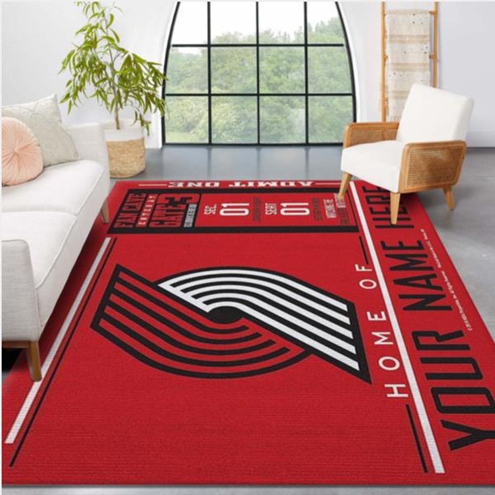 Customizable Portland Trail Blazers Wincraft Personalized Nba Area Rug Bedroom Rug Home Decor Floor Decor 1.jpg