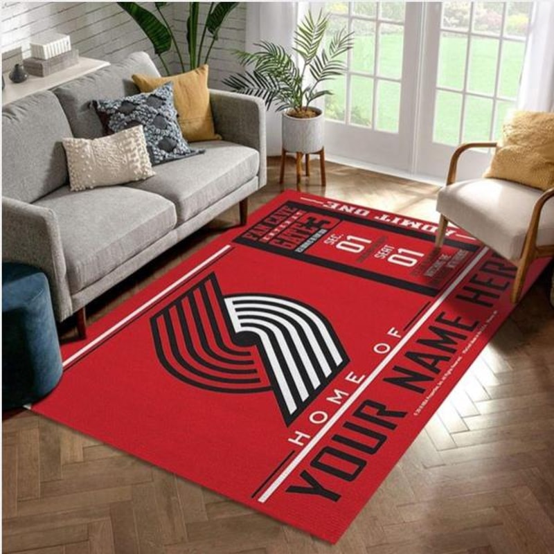 Customizable Portland Trail Blazers Wincraft Personalized NBA Area Rug Bedroom Rug Home Decor Floor Decor.jpg