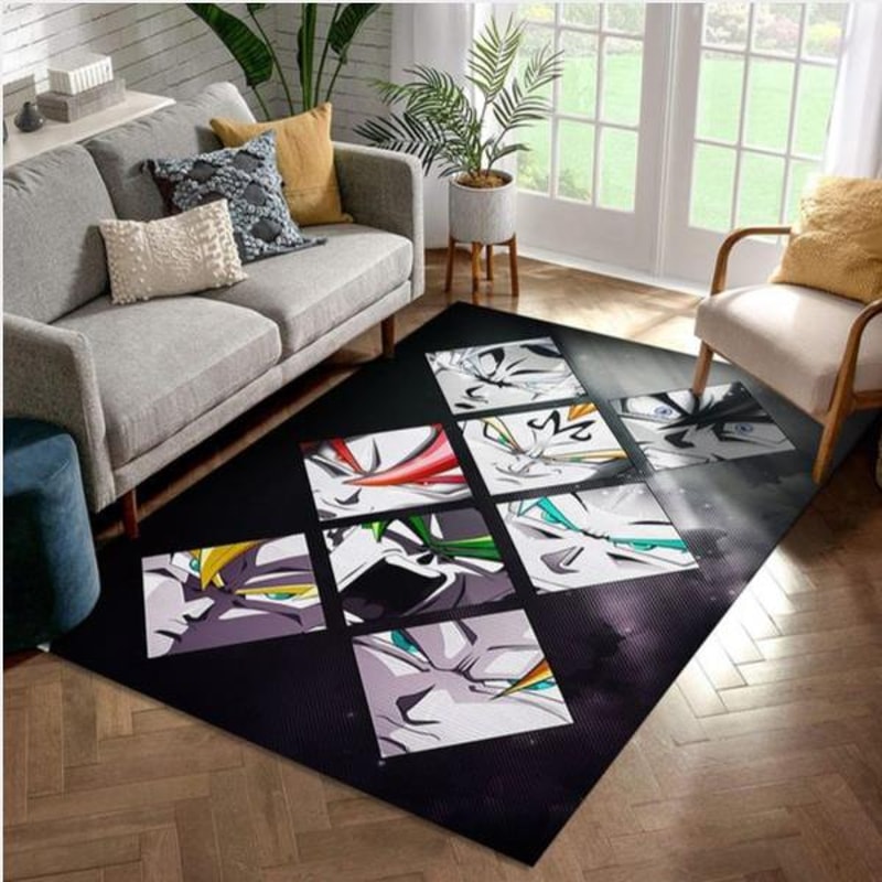 Dragonball Z Mashup Anime Rug Bedroom Rug Home US Decor.jpg