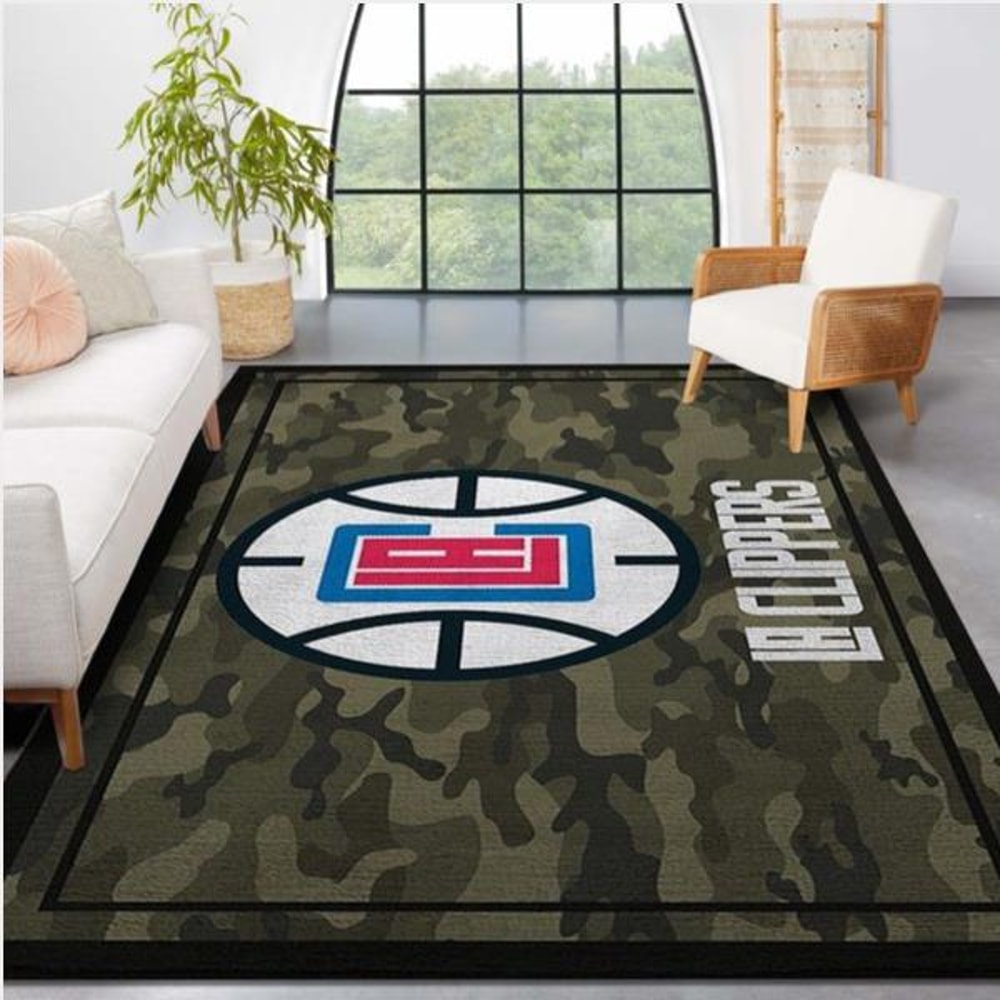 La Clippers Nba Team Logo Camo Style Nice Gift Home Decor Rectangle Area Rug.jpg