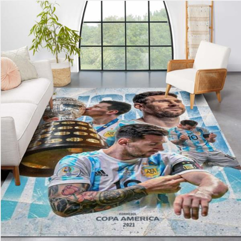 Lionel Messi Football Area Rug Living Room Rug Gift US Decor.jpg