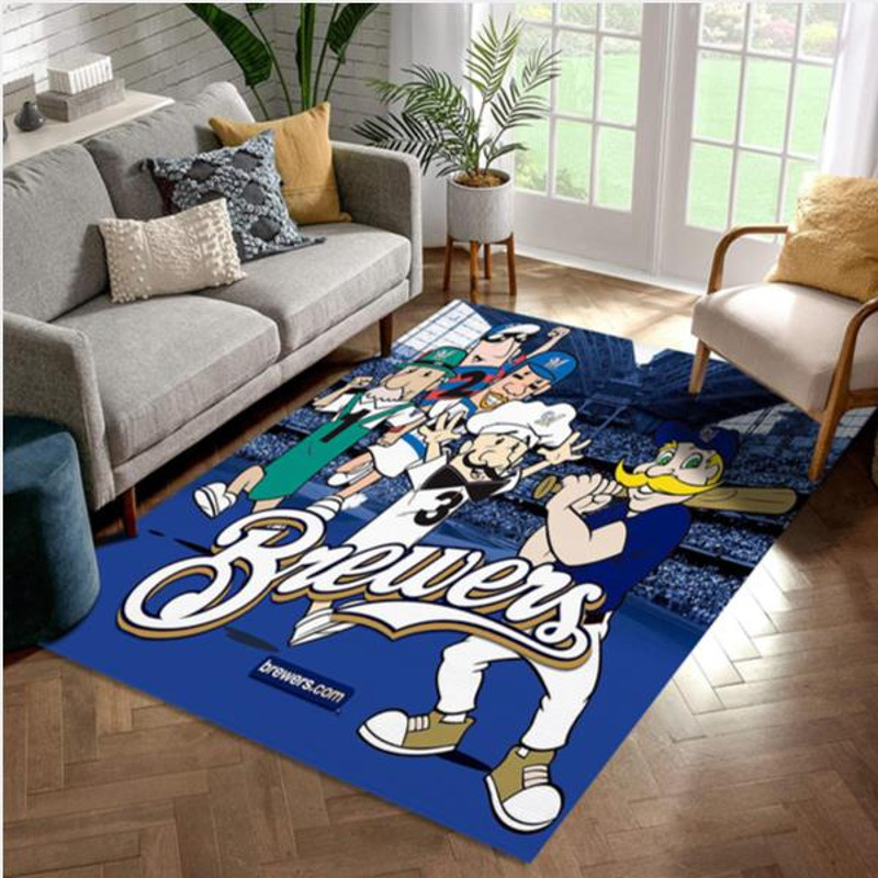 MLB Team Milwaukee Brewers Living Room Rug Home Decor Floor Decor.jpg