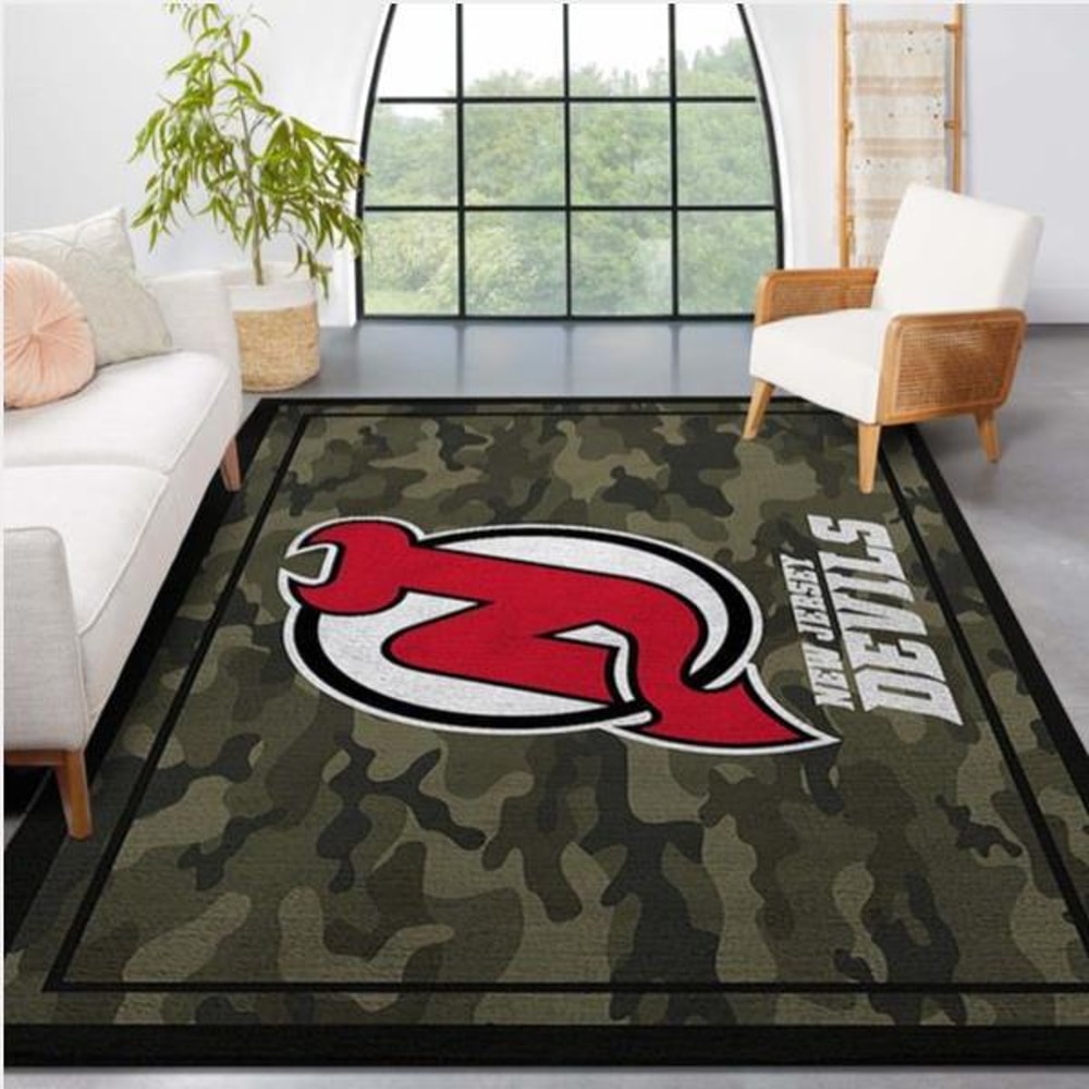 New Jersey Devils Nhl Team Logo Camo Style Nice Gift Home Decor Rectangle Area Rug.jpg