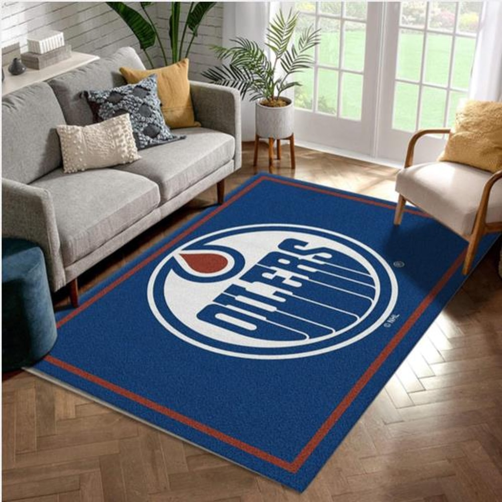 NHL Spirit Edmonton Oilers Team Logo Area Rug Kitchen Rug Christmas Gift US Decor.jpg