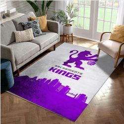 sacramento kings skyline area rug carpet kitchen rug home decor floor decor
