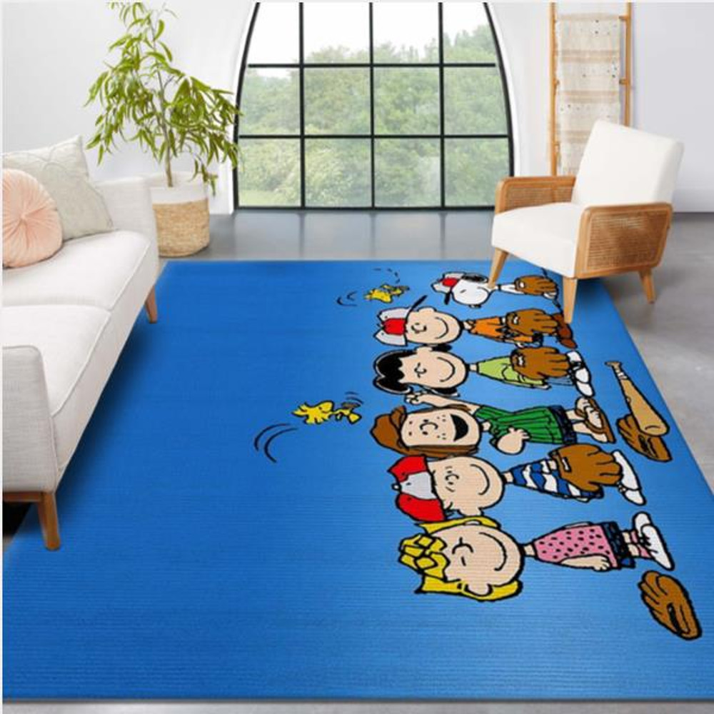 Snoopy Baseball Rug Living Room Rug Home Decor Floor Decor.jpg