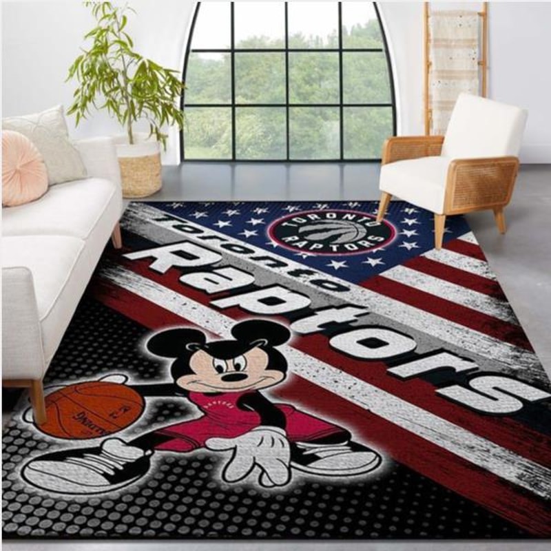 Toronto Raptors Nba Team Logo Mickey Us Style Nice Gift Home Decor Rectangle Area Rug.jpg