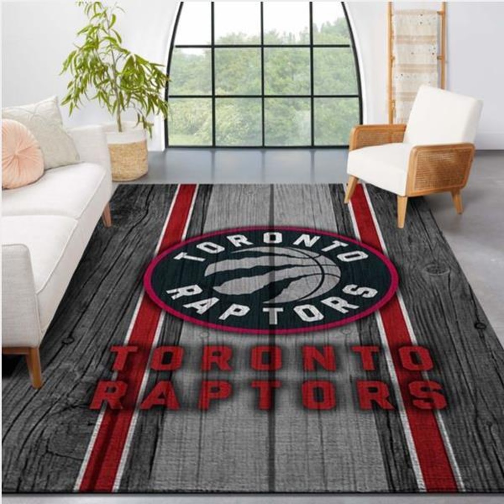 Toronto Raptors Nba Team Logo Wooden Style Nice Gift Home Decor Rectangle Area Rug 1.jpg