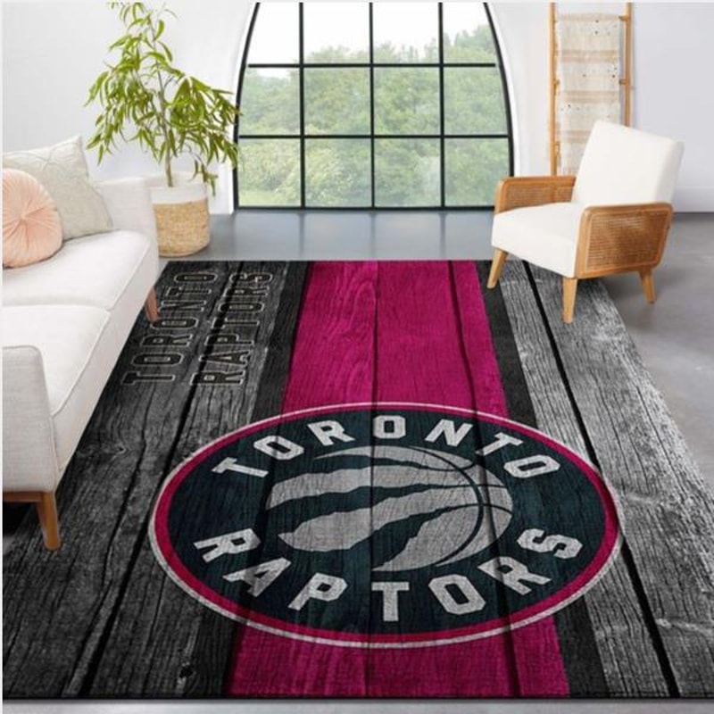 Toronto Raptors Nba Team Logo Wooden Style Nice Gift Home Decor Rectangle Area Rug.jpg