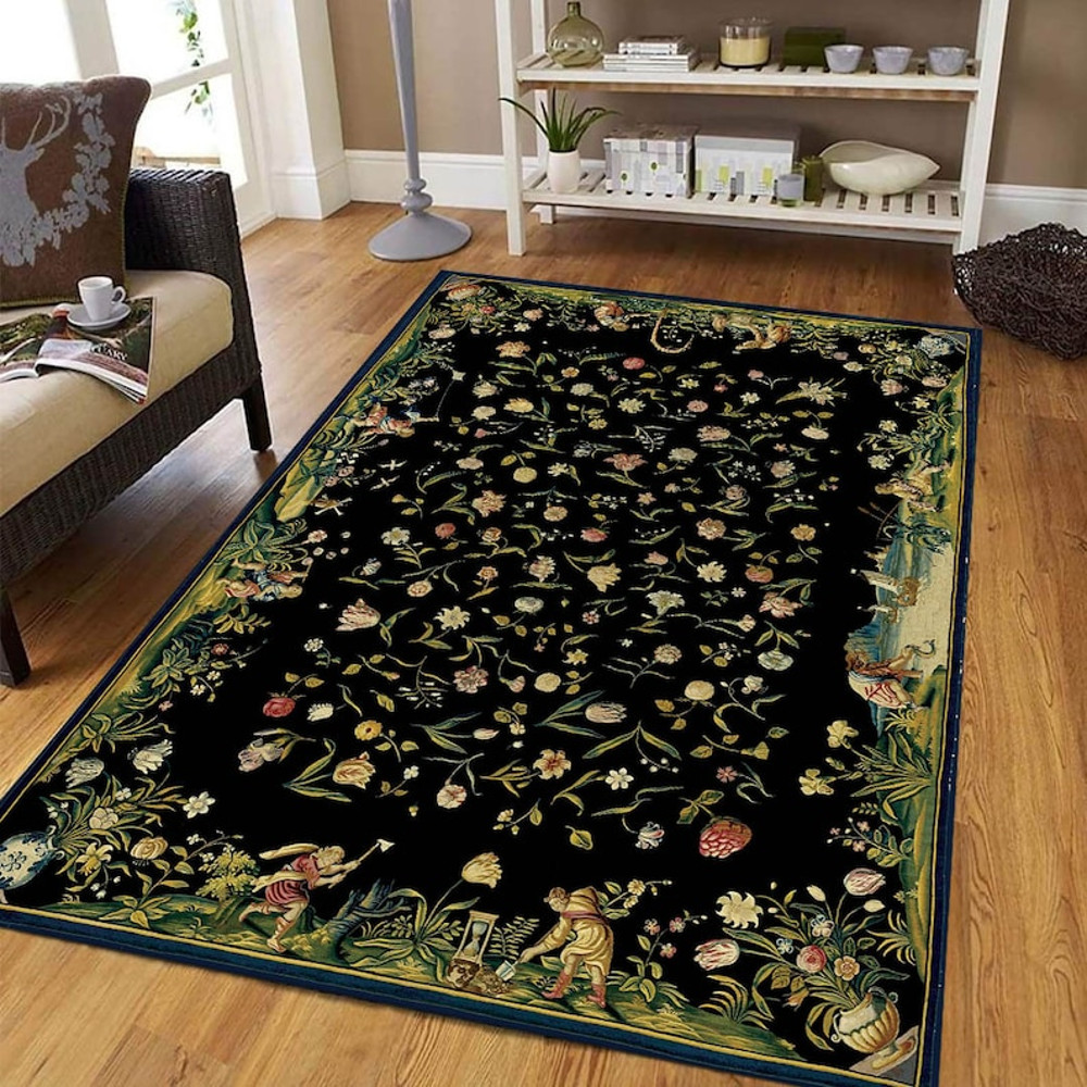 Floral Rug, Garden Rug,Flower Rug,Flower Theme Rug,Garden Pattern Rug,Nature Rug,Home Decoration Rug,Popular Rug,Area Rug,Modern Rug1.jpg
