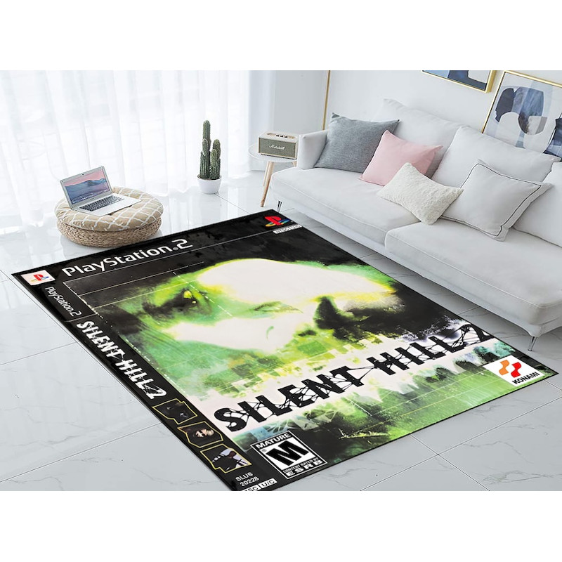 Retro CD Rug, Silent Hill 2 CD Rug, CD Rug, Popular Game Rug, Gift for Gamer, Video Game Decor for Gamer Room, Game Rug for Game Room,3D Rug1.jpg