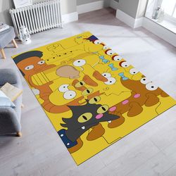 Simpsons Rug,colourful Rug,custom Rug,popular Tv Rug,simpsons Art Rug,adult Rug