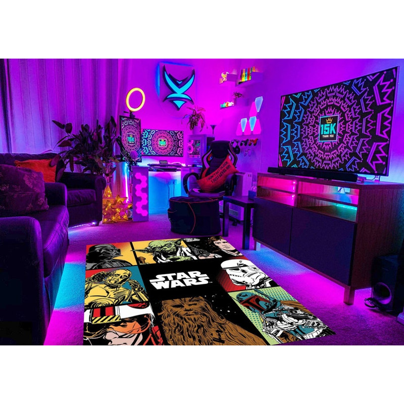 Starwars Rug, Star Wars Rug, Darth Vader Rug, Kids Room Rug, Black Rug, Office Rug1.jpg