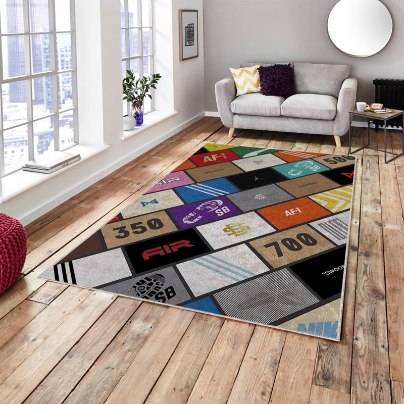 Sneakers Decoration Rug, Sneaker Collection Decor, Fashion Area Rug1.jpg
