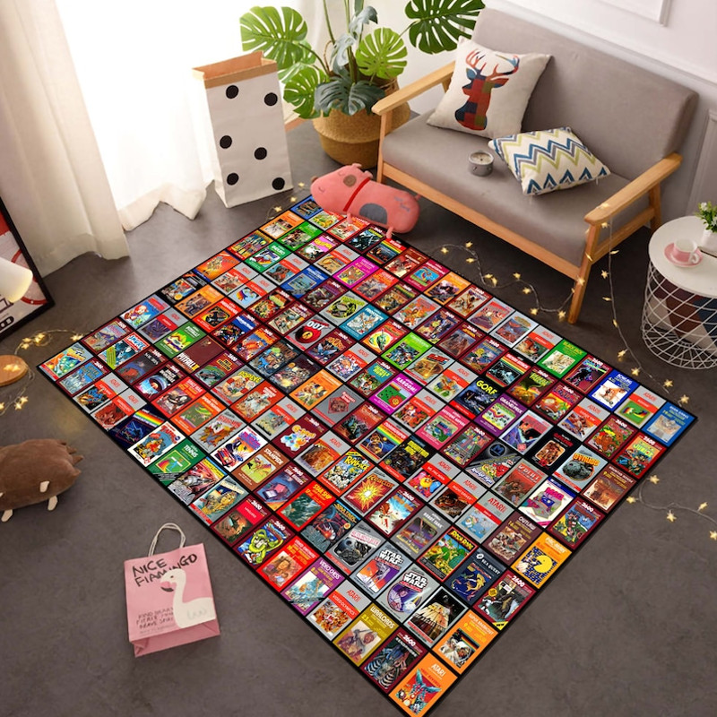 Retro Games Rug,Game Rug,Gaming Rug,Colorful Rug,Play Room Rug, Game Decor, Custom Rug,Retro Gaming,Arcade Game Rug, Area Rug, Gaming Gifts1.jpg