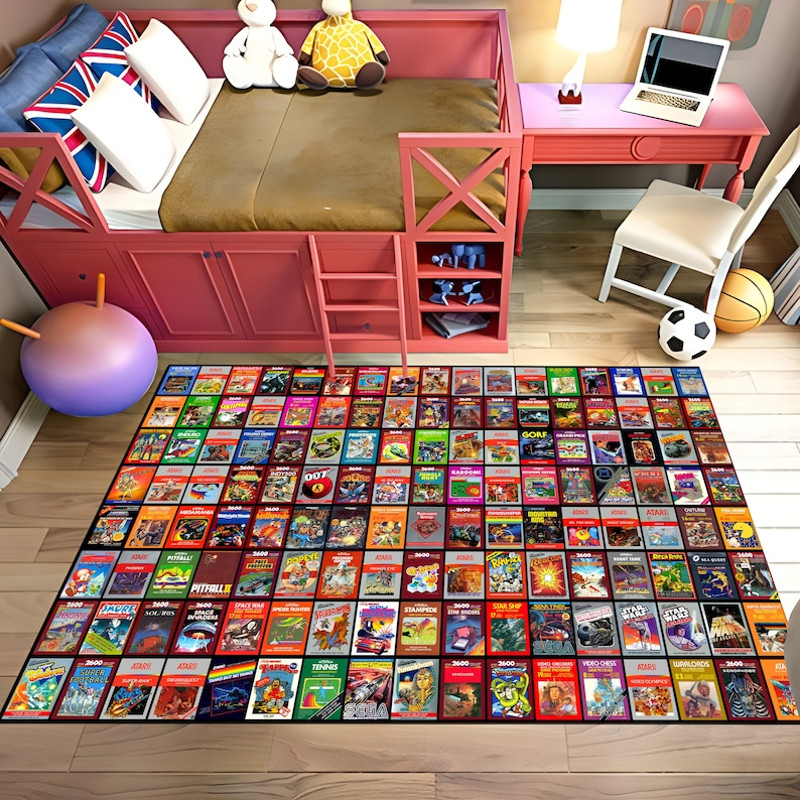Retro Games Rug,Game Rug,Gaming Rug,Colorful Rug,Play Room Rug, Game Decor, Custom Rug,Retro Gaming,Arcade Game Rug, Area Rug, Gaming Gifts2.jpg